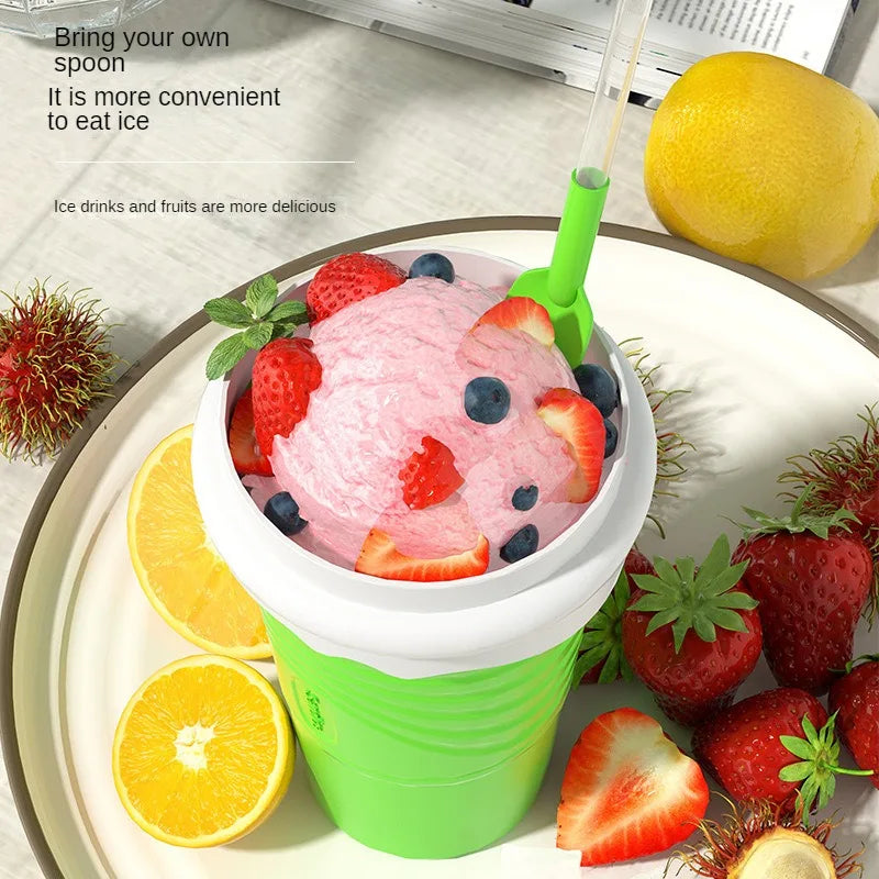 500ML Silicone Quick-Frozen Ice Cream Maker Squeeze Cup Diy Slushy Maker Cup Magic Slush Cups Milkshake Bottle Smoothie Makers