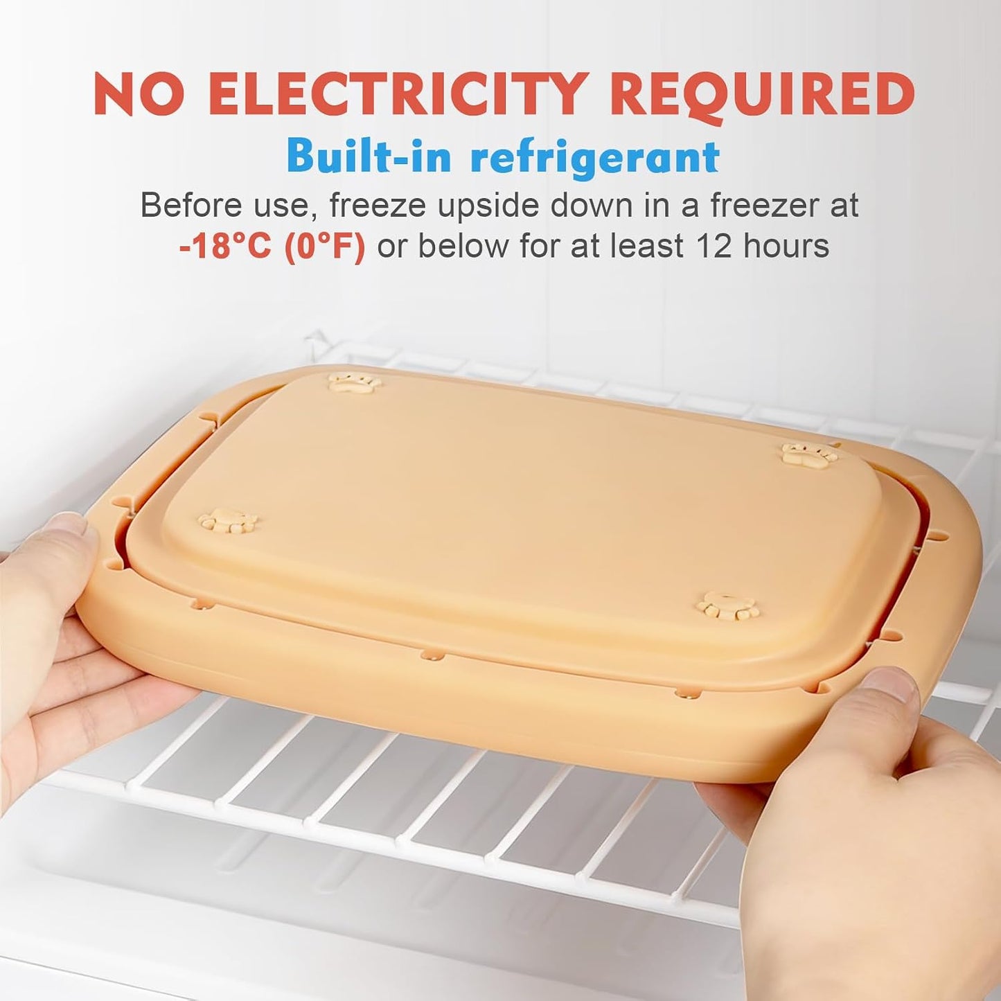 Rolled Ice Cream Maker Kit | at Home Rolled Ice Cream Tray with Lid & 2 Scrapers | DIY Ice Cream Roller Maker | Family-Bond Fun | Food-Grade Materials